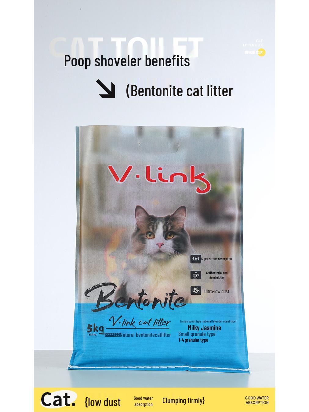 Низкопыльный комкующийся бентонитовый наполнитель для кошек - Дезодорирующий, Мелкие частицы, Идеален для Японии и Юго-Восточной Азии. Original Scent 5kg