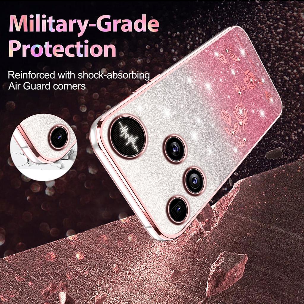 Telefon za nic (3) 5G pouzdro Květinové TPU Flexibilní Gradientní Kryt na telefon