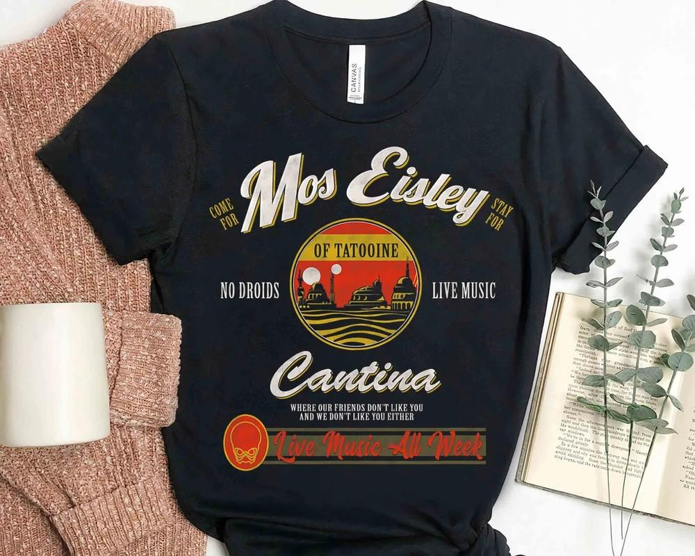 Star Wars Classic Mos Eisley Cantina Live Music All Week Ad Retro TShirt Disne Unisex T-Shirt XL