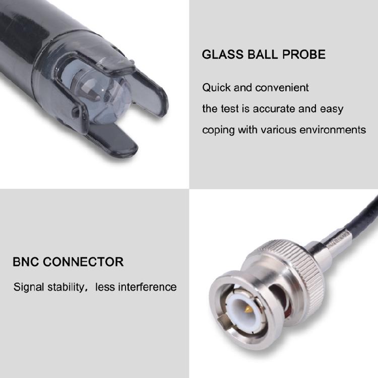 BNC Electrode Probe Connector for Aquarium pH Monitor 0-14pH Tester Meter Sensor