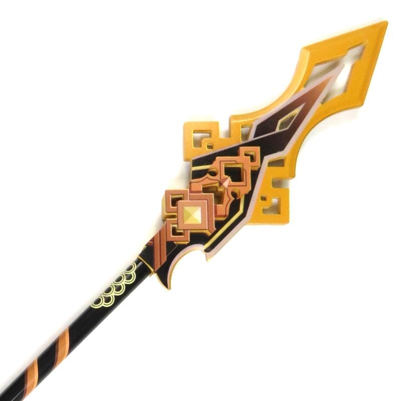 Large Zhongli Spear Katana Chinese Sword Anime Genshin Impact Cosplay Prop Ninja Real Size Japanese Katana Samurai Sabre Kid Toy
