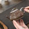 Chinese Yixing Purple Clay Teapot Handmade Flowers Pattern Tea Pot Beauty Tea Infuser Kettle Household Zisha Tea Set 280ml
