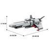 Gobricks MOC Caprican Viper (Battlestar Galactica) Bricks Ship Aircraft Building Block Set Educational Toy For Collect Gift