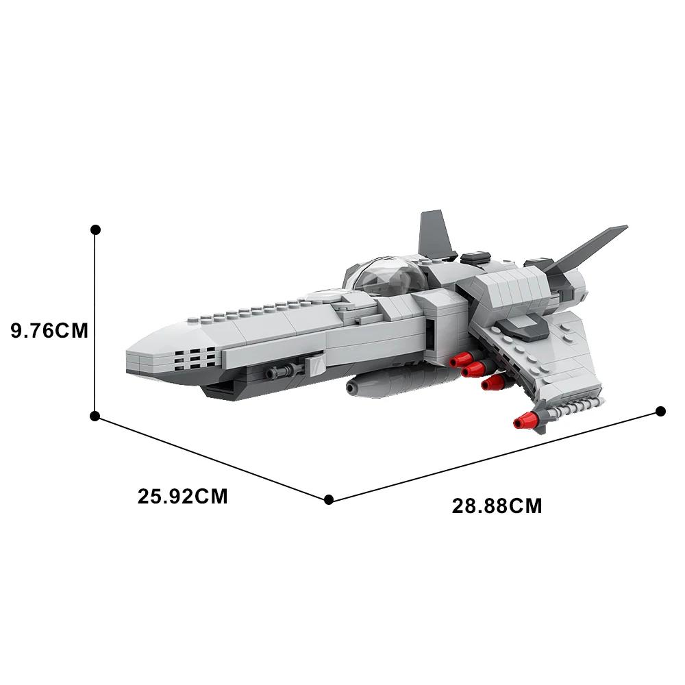 Gobricks MOC Caprican Viper (Battlestar Galactica) Bricks Ship Aircraft Building Block Set Educational Toy For Collect Gift