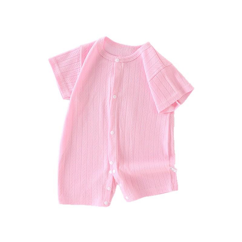 Newborn Summer Mesh Jacquard Cotton Romper - Breathable Class A One-Piece Suit