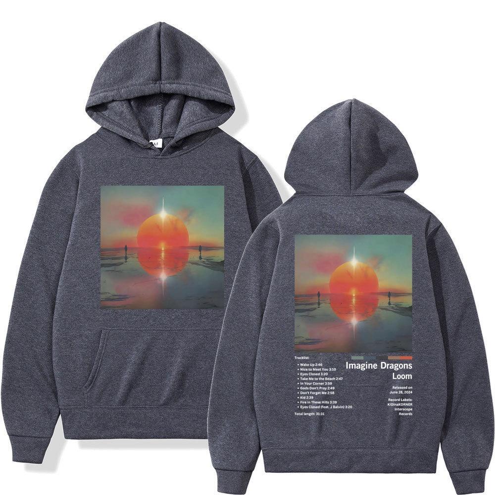 Imagine Dragons Loom New Album Graphic Hoodie Unisex Fashion Fleece Sweatshirt, LOOM World Tour Dates & Silhouette Print, Rock Streetwear