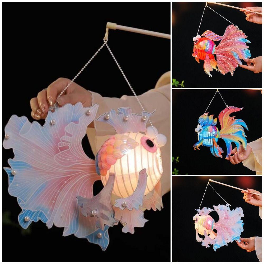 

Goldfish Mid-Autumn Glow Lantern Hanging Carp Fish Lantern Cute DIY Goldfish Lantern Kids