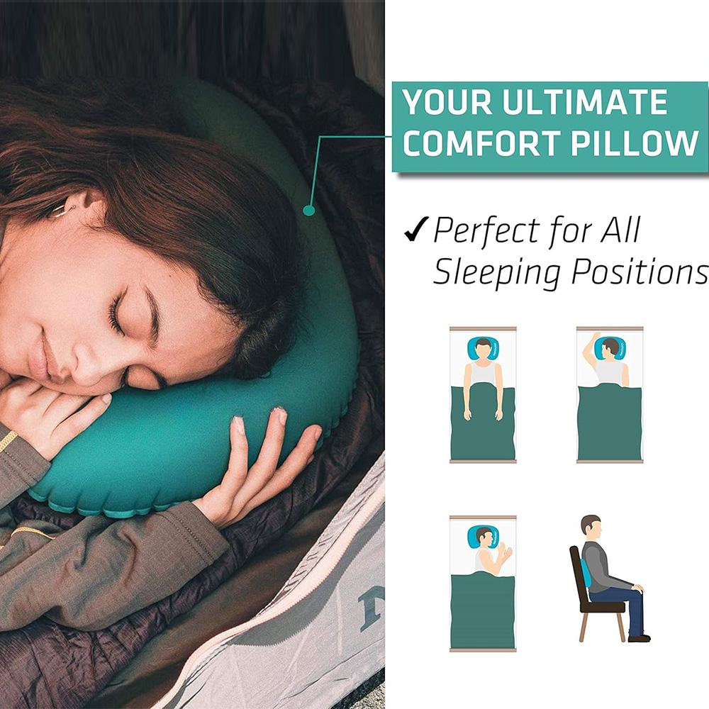Outdoor Inflatable Pillow with Inflatable Air Cushion Special TPU Air Pillow Portable Storage TPU Pillow Lightweight Travel Pillow