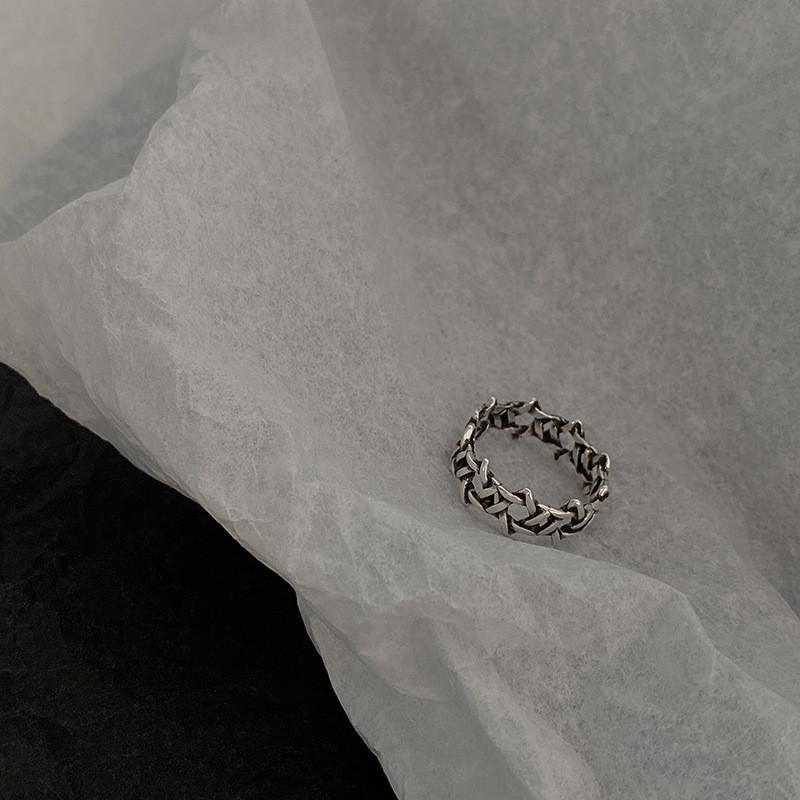 

Exquisite 925 Silver Ring For Women Adjustable Size Korean Inspired Trendy Accessory Hand J229