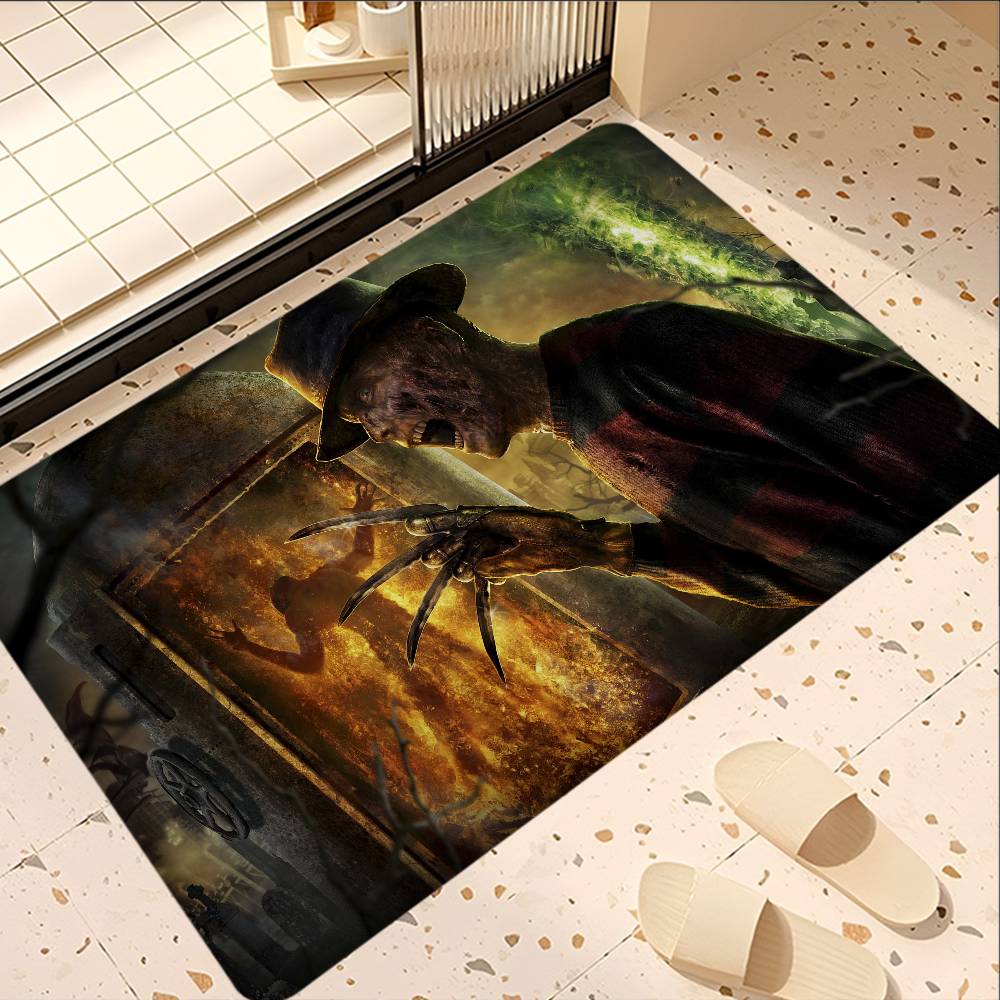 Horror Movie Nightmare On Elm Street Floor Mat INS Style Soft Bedroom Floor House Laundry Room Mat Anti-skid Household Carpets
