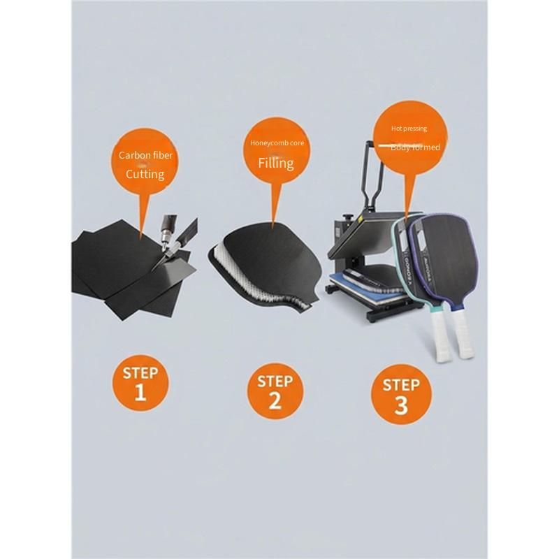 T700 Carbonfaser Langes Power Pickleball Schläger Set, PP Wabenkern Professionelle Offensivsportausrüstung
