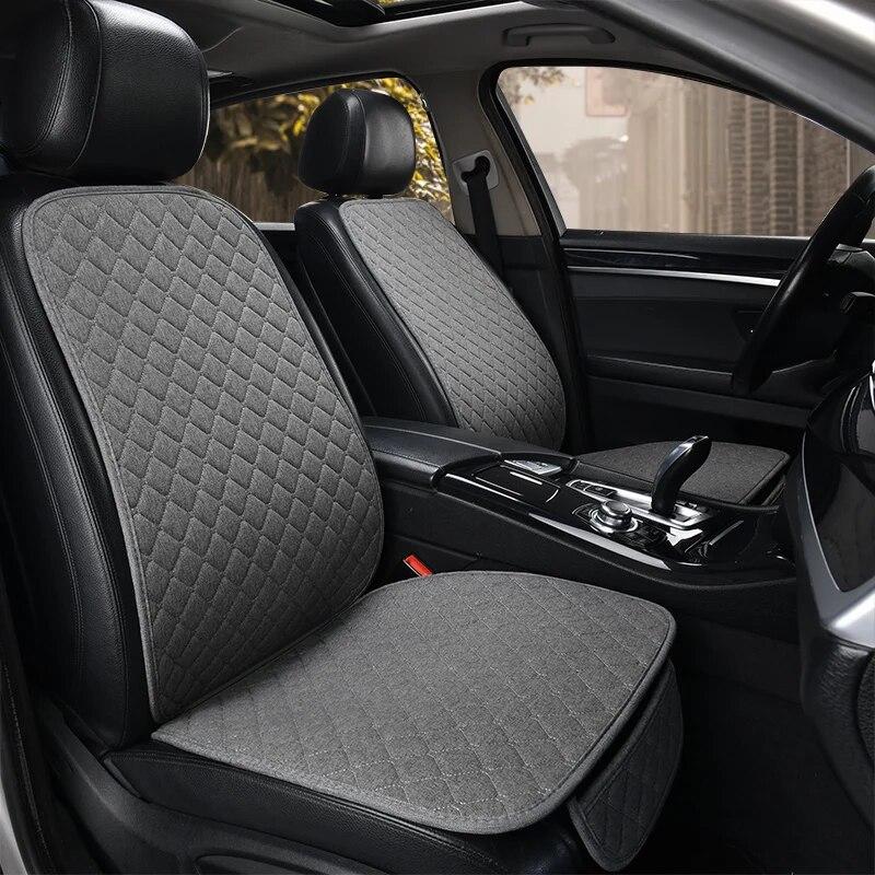 

Flax Car Seat Cover Protector Universal Linen Front Rear Back Cushion Protect Pad Mat Backrest Accessories Interiors Truck Suv