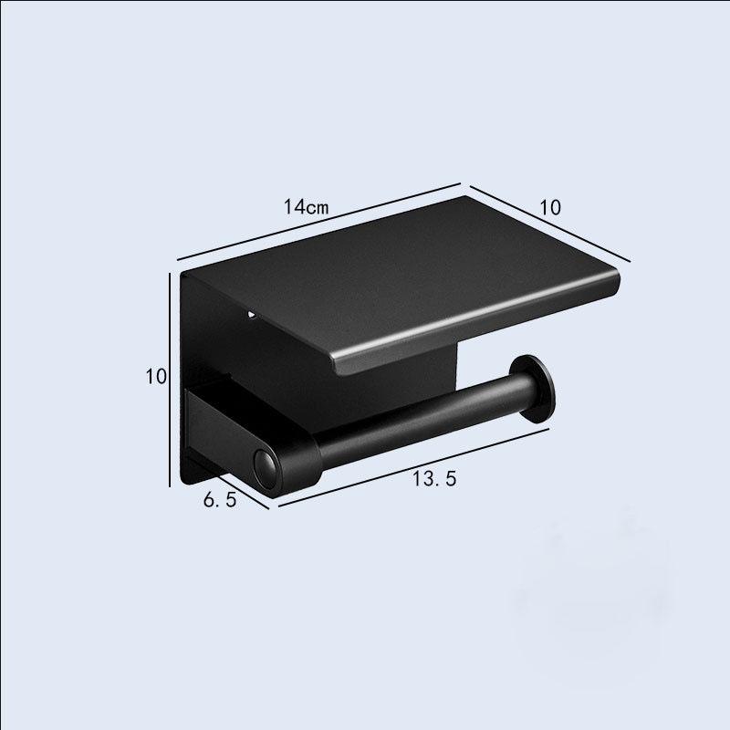 304 Stainless Steel Bathroom Roll Holder Wall Mounted Toilet Paper Towel Rack Mobile Phone Holder Chrome/Black Paper Plane