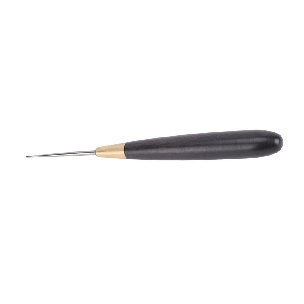 Racket Stringing Awl Portable Steel Badminton Racket String Assistance Awl Tool with Wooden Handle