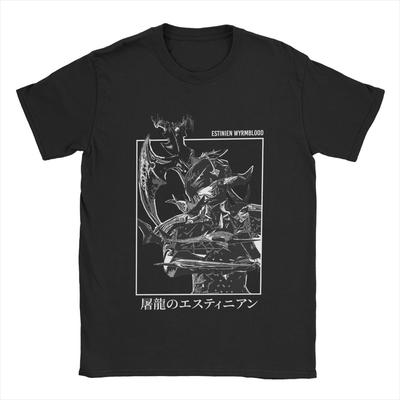 Pánská trička Final Fantasy FFXIV Estinien Varlineau Wyrmblood Heavensward 100% bavlna topy Úžasná trička s kulatým výstřihem Letní tričko