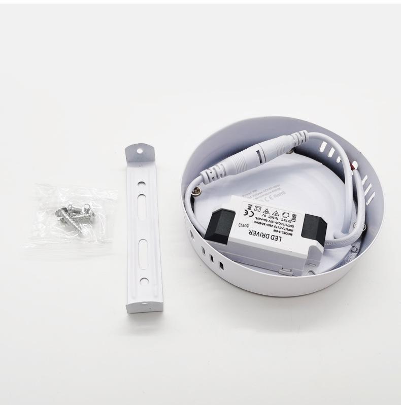 Surface Mounted LED Panel Light: Square & Round Flat Design for Kitchen, Bathroom, Aisle, Corridor, and Balcony - Ultra-Thin Downlight