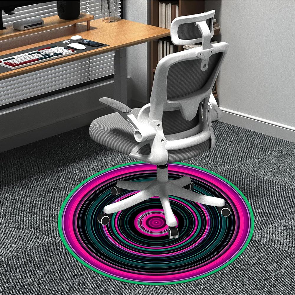 

1pc Circles Chair Carpet for Office - Durable, Ideal for Chair Mats, Stylish & Functional Decorative Rug yy260130022 80cm by 80cm