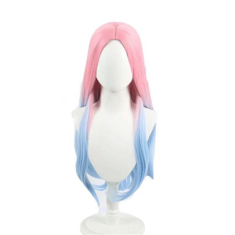 

Высококачественный парик для косплея Mizi, 76 см, длинный, окрашенный в градиентный розовый и синий цвет, термостойкие синтетические волосы, имитация кожи головы, парики для аниме + шапочка для парика One Size
