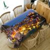 Lighting City Night View Pattern Tablecloth Thicken Cotton Rectangular Round Table Cloth For Wedding Picnic Party