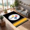 Pittsburgh Steelers Crystal Velvet Carpet Soft Anti?Slip Floor Mat Comfortable Home Living Room Bedroom Decor Rug