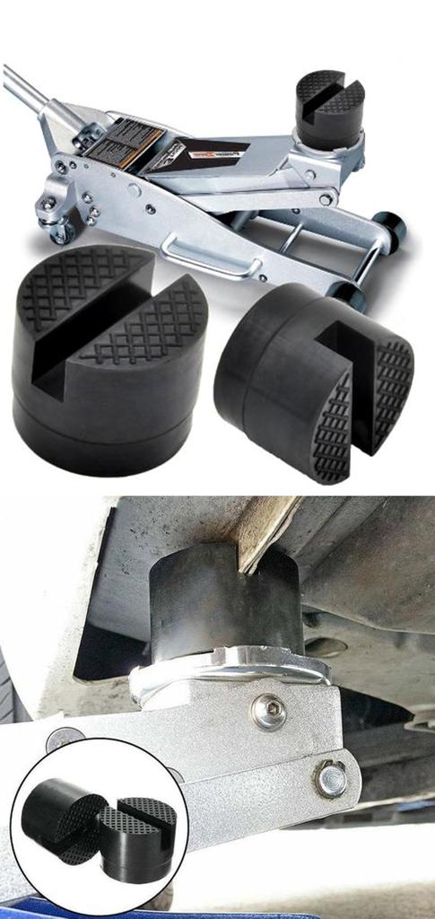 Set of 2 Car Jack Up Lift Attachment Adapter Point Protection Cushion Rubber Pad