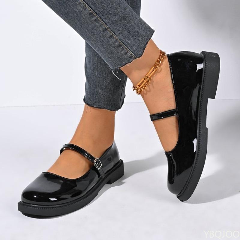 Flat Bottomed Women's Soft Top New Spring and Autumn Shallow Mouth Anti Slip Casual Single Shoe Mary Jane Daily Zapatos De Mujer