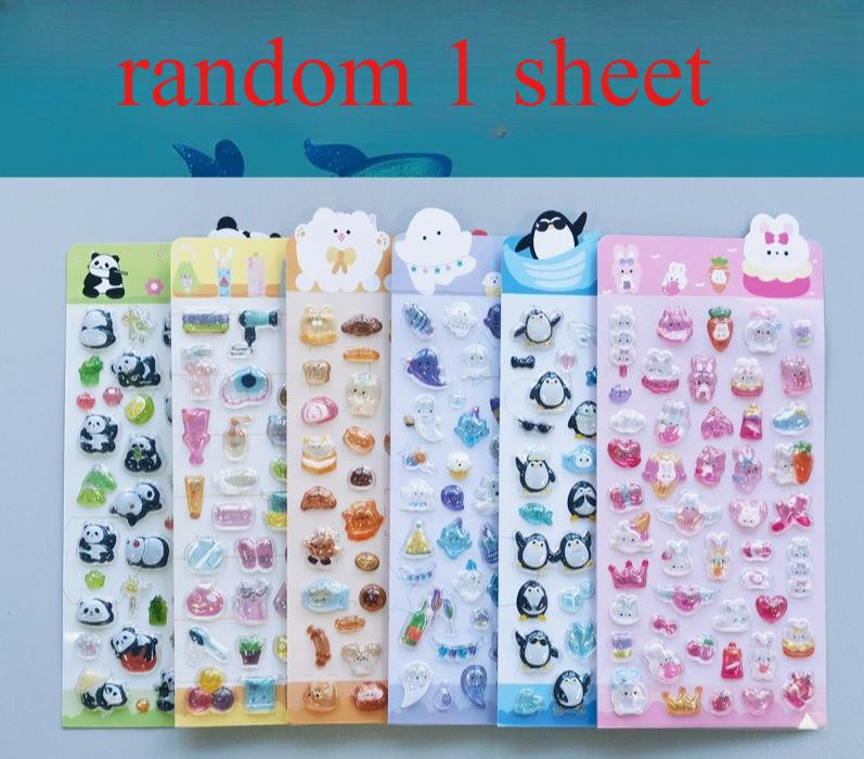 

1 Sheet Kawaii Rabbit Little Pearl Decorative 3D Stickers Scrapbooking Diy Journaling Cute Stationery Diary Sticker