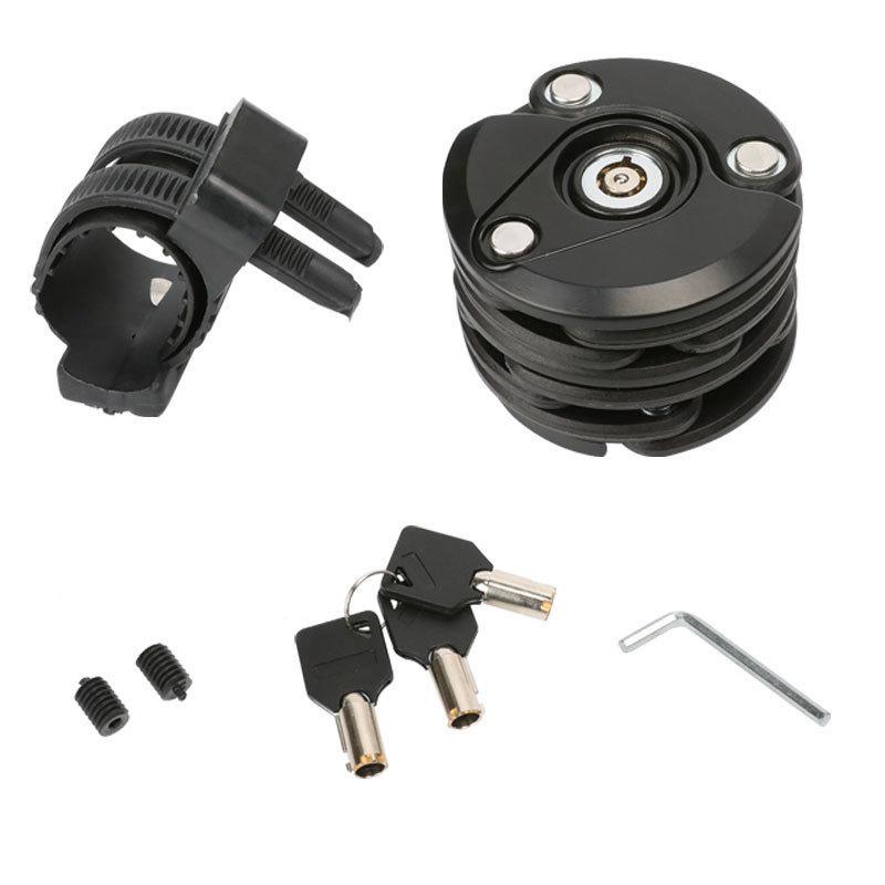 

Bicycle anti-theft key lock mountain bike chain lock electric bicycle folding Rubik s Cube Hamburger Lock чёрный