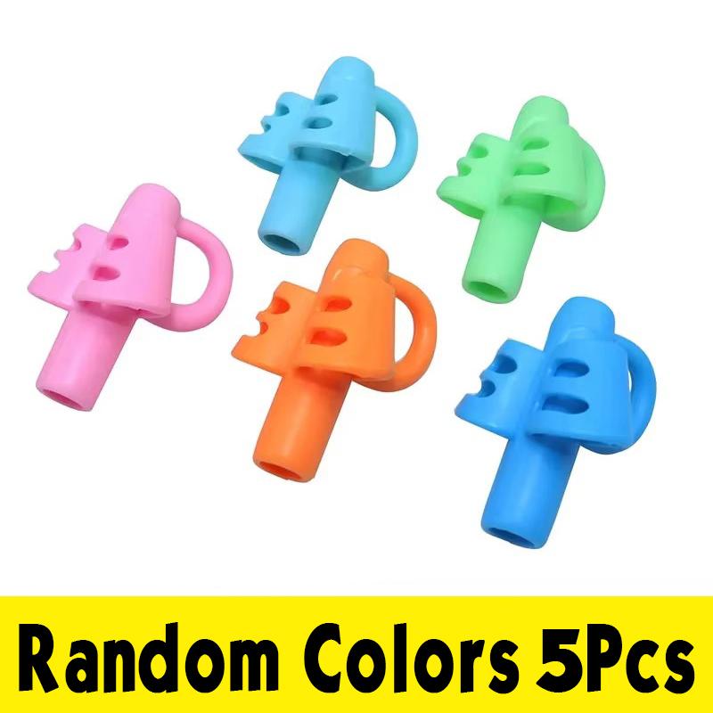 3/5 Pack Silicone Pen Holder For Kids Ergonomic Design For Handwriting Posture Correction Writing Aid Children Learning Practice
