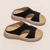 Sandals women's summer new thick-soled heightening half slippers comfortable and versatile leisure sports