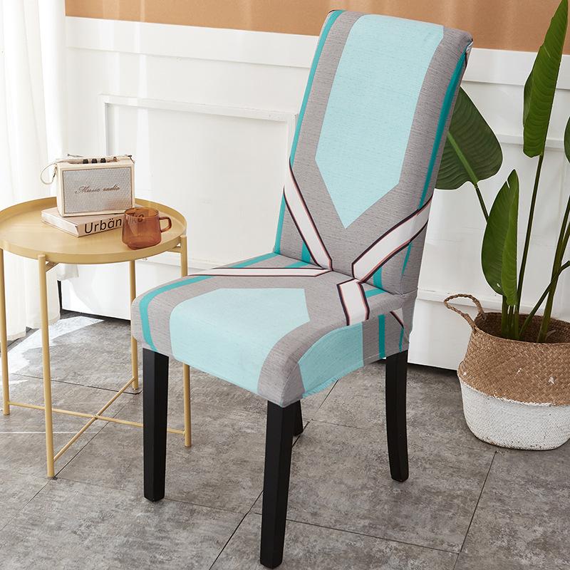 Washable Big Elastic Kitchen Chair Covers 1 Pieces Printed Chair Cover Stretch Seat Slipcovers For Dining Room Wedding