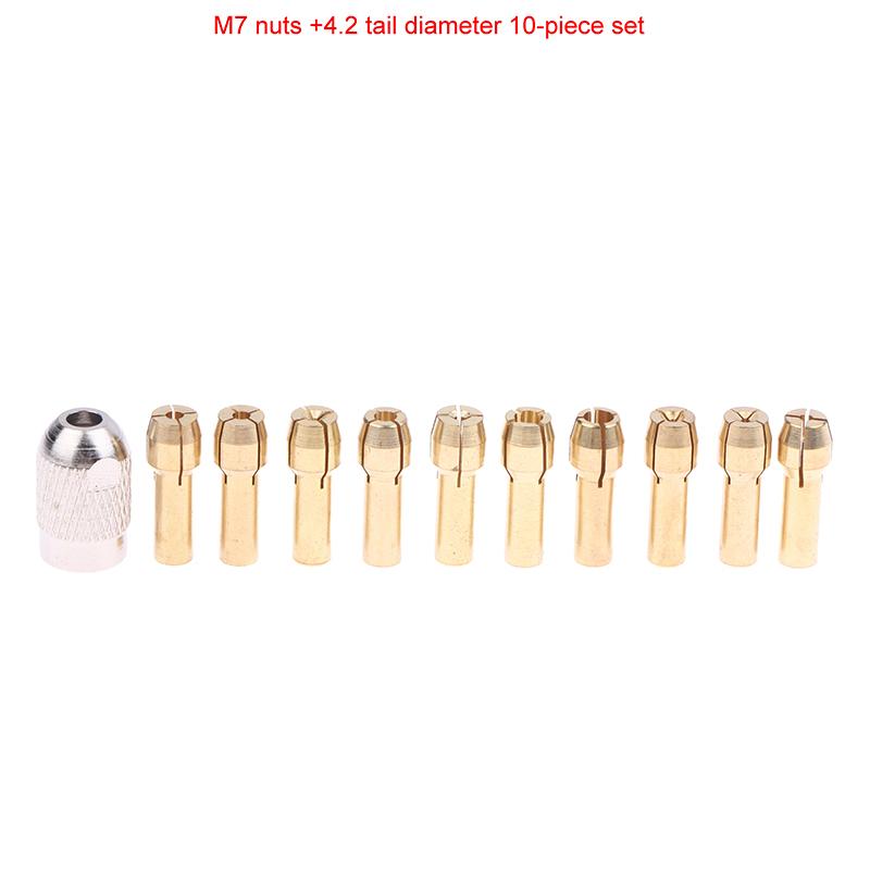 1 Set High Quality M8 M7 Nuts Drill Chucks Adapter Mini Drill Chucks For Chuck Adapter Micro Collet Brass Power Rotary Tool