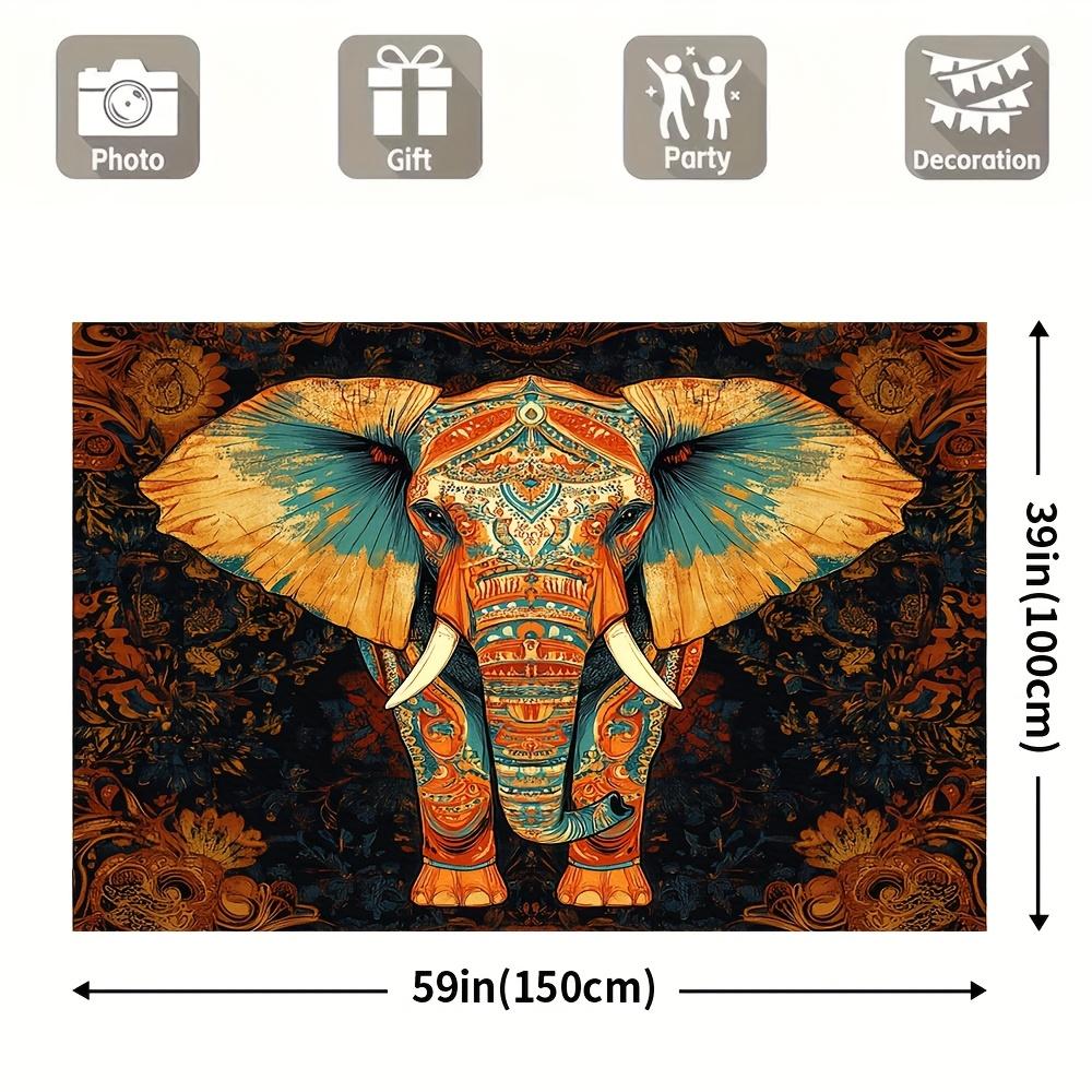 1pc Bohemian background wall cloth home living room bedroom decoration large elephant machine washable fabric tapestry