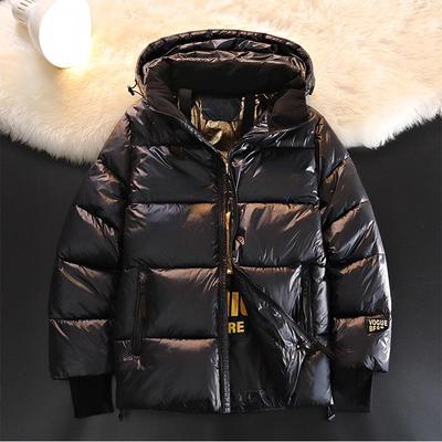 Unisex Graphen Schwarz Gold Kapuzen Winter Baumwolljacke - Wasserdicht und Warm Bestseller