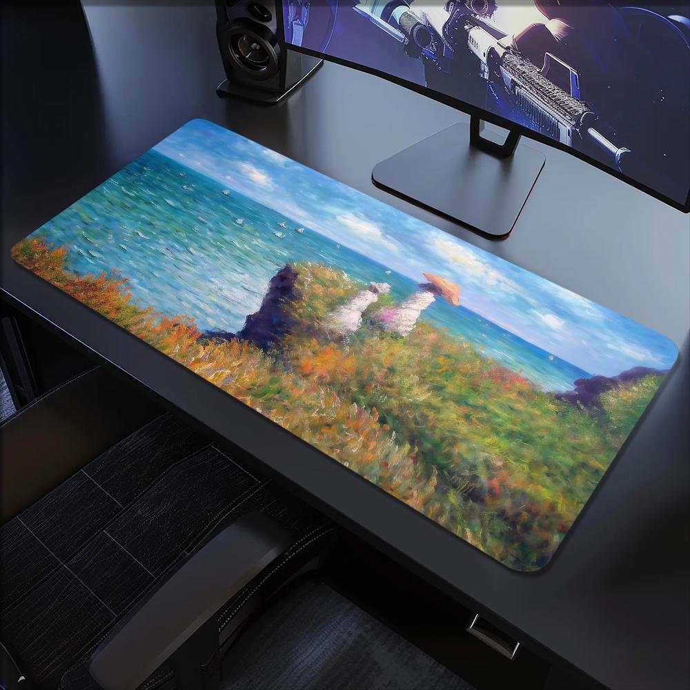 C-Claude Monet Mouse Pad Non-slip Thickened MousePad Large Writing Lockedge Gaming Cushion Office Student