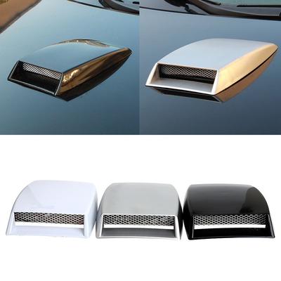 1X White ABS Aluminum Grille Mesh Universal Decorative Car 3D Air Flow Sticker