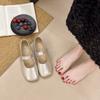 Retro Mary Jane shoes women's skirts spring and summer new one-word buckle gentle wind women's shoes soft soles are not tired
