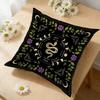 1Pc Bohemian Cushion Cover Black Snake Moon Floral Print Pillowcase For Sofa Bed Decorative Throw Pillow Case Home Decoration So