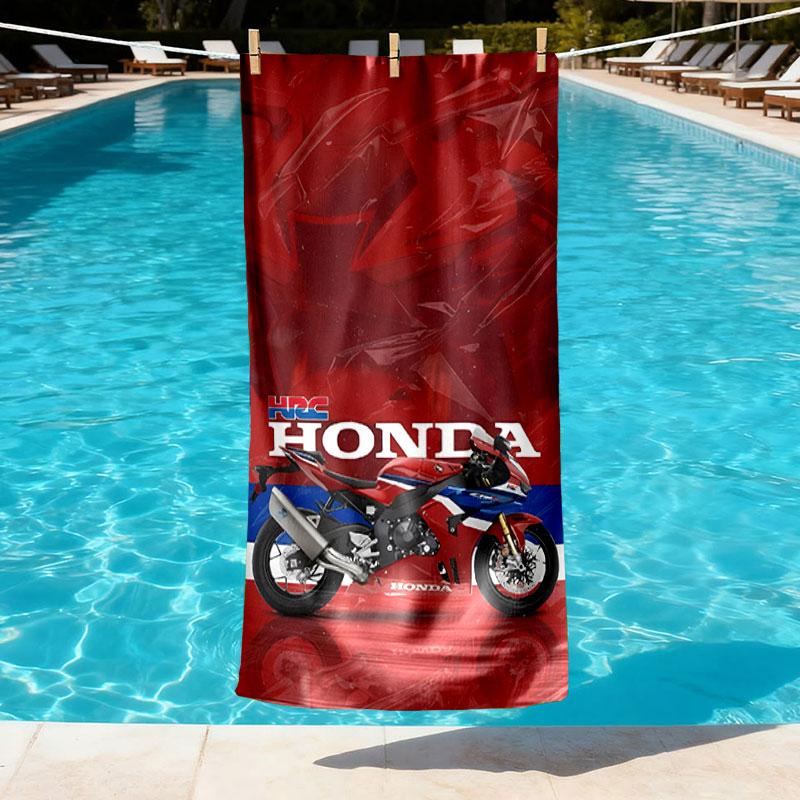 Honda Print Beach Towel Design, Soft, Lightweight. for Home Bathroom, Spa, Pool, Yoga, Surfing, Camping, Gift for Family, Friend