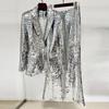 2025 Spring/Summer Star Fashion Mesh Sequin Suit - Two-Piece Set