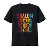 Shalom Retro Star Of David Jewish Peace Hebrew Israelites T Shirt Vintage Washed Soft Casual Designer Clothes Slightly