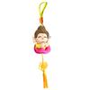 Cartoon Buddha Pendant Keyring with Lanyard Plush Doll Toy Soft Velvet Hanging Ornament Bag Decoration