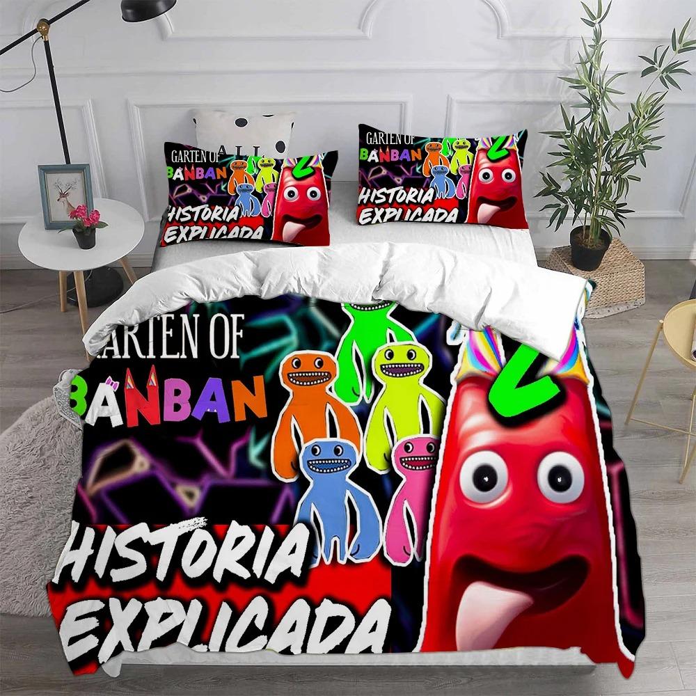 3D-gedrucktes Spiel Garten of Banban Bettwäsche-Sets Steppdecke Tagesdecke Bettbezug Bettbezug Kissenbezug-Sets Kinder Erwachsenengröße