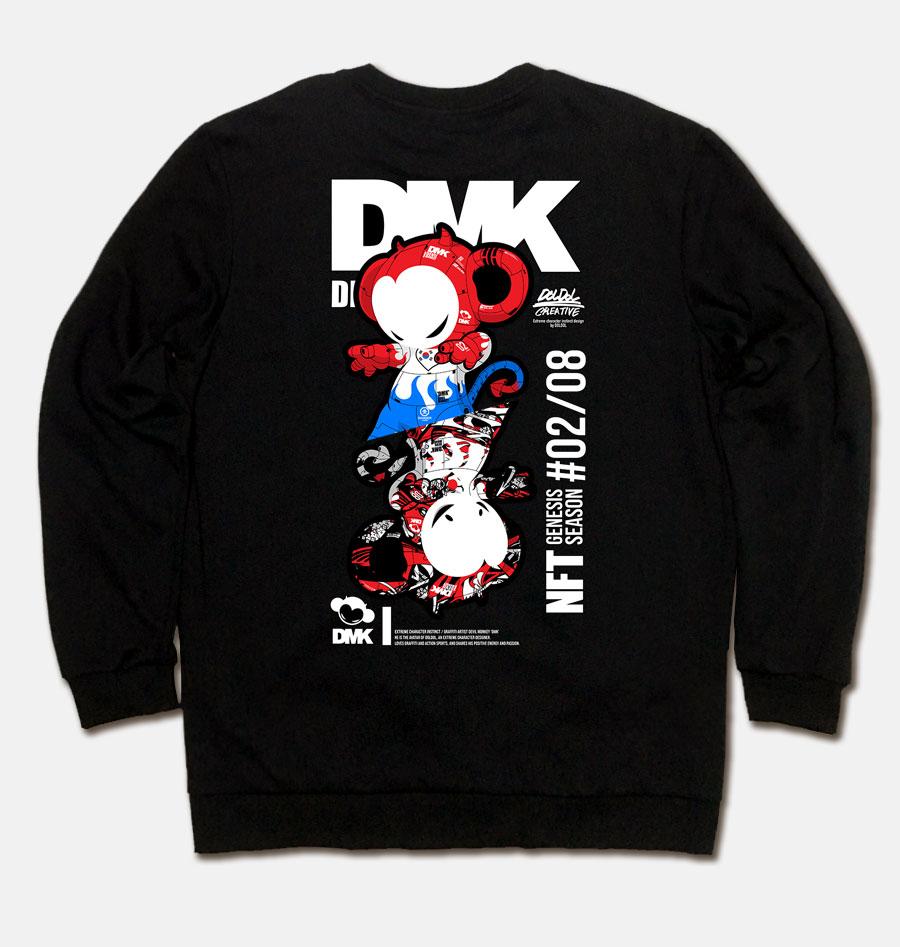 DOLDOL Dmk_Mtm_97 Graffiti Artist Devil Monkey Dmk Nft Character Long Sleeve Sweatshirt Long Sleeve