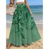 2026 Spring/Summer Women's Half Length Skirt Printed Elegant Elastic Waist, Different Country Fake Wind Beach Skirt Women's Wear