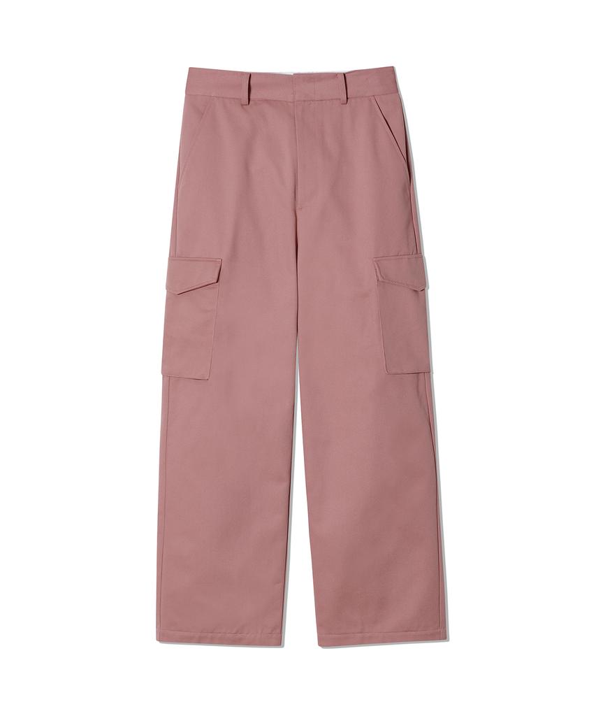 OIOI COLLECTION Folded Low-Rise Cargo Pants_Pink