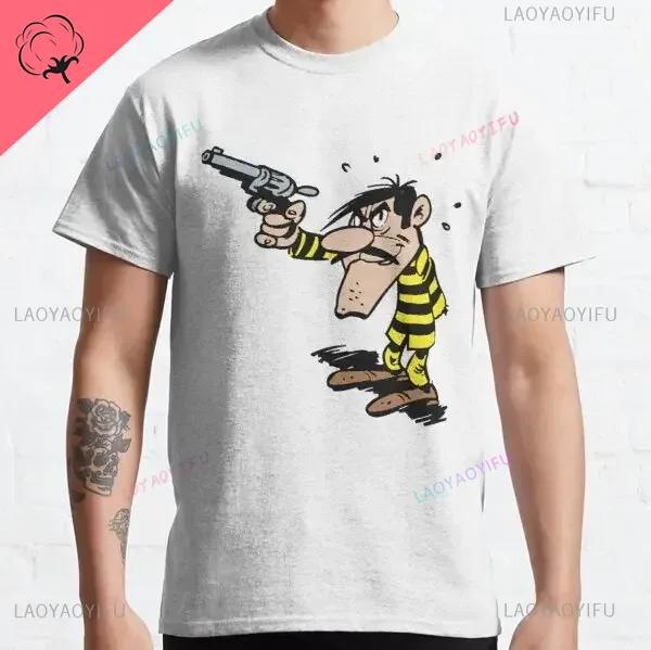 Kreslené tričko Lucky Luke Daltons Retro Tričko Grunge Pánské Oblečení Harajuku Anime Tričko Ropa Hombre Roupas Masculinas Trička