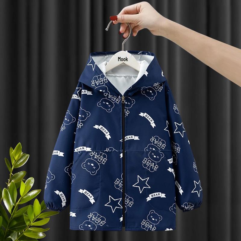 Children's Waterproof Stain-Resistant Raincoat and Down Jacket for Boys and Girls