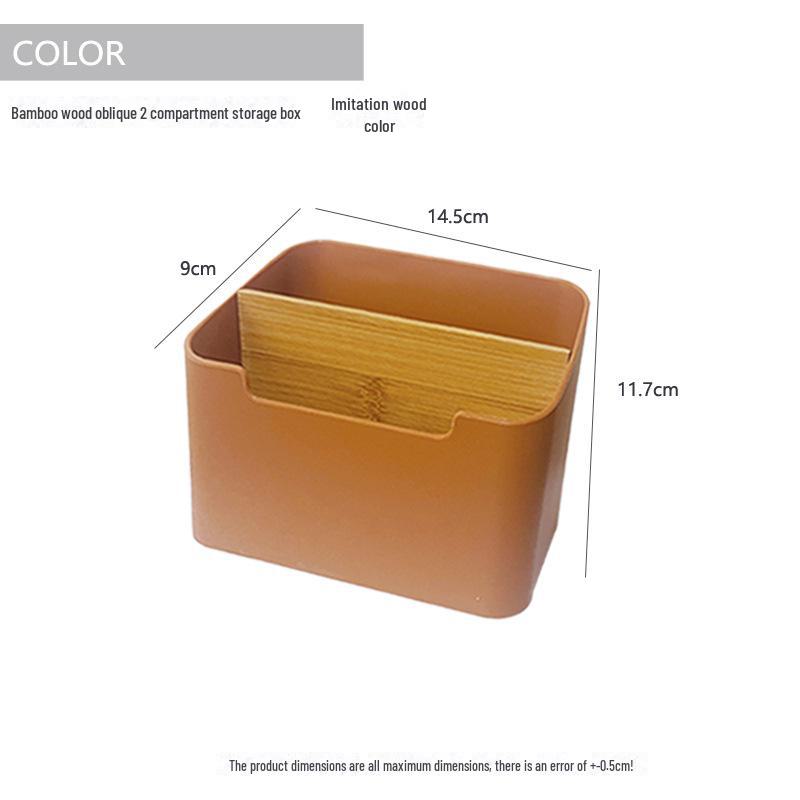 Многофункциональный настольный органайзер из бамбука и дерева для косметики кисточек для макияжа канцелярских принадлежностей и пультов дистанционного управления oblique mouth large 2 grid 824₽