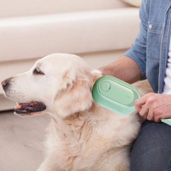 Hunde Nebelbürste 3 in 1 Selbst reinigende Katzenbürste Nebelspray Antistatische Massagebürste Wiederaufladbarer Pflegekamm für Haarendung Langes kurzes Haar Haustiere Verwendung